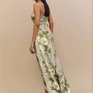Reformation Sage Green Floral Maxi Dress